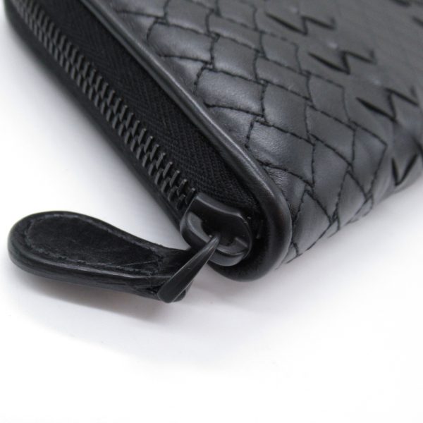 2118400131663 9 Bottega Veneta Intrecciato Round Long Wallet Calf Cowhide Black