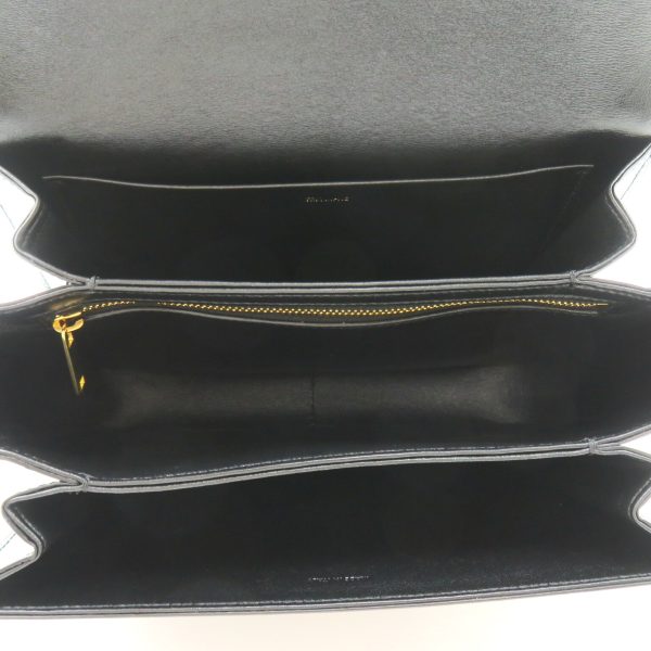 2118400134176 6 Celine Triomphe Medium Shoulder Bag Leather Black