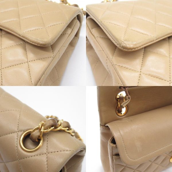 2118700060991 14c Chanel Matelasse Double Flap Shoulder Bag Beige