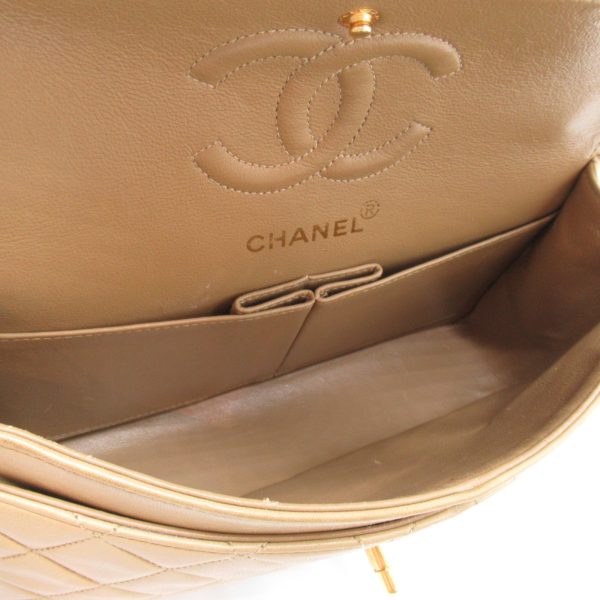 2118700060991 2 Chanel Matelasse Double Flap Shoulder Bag Beige