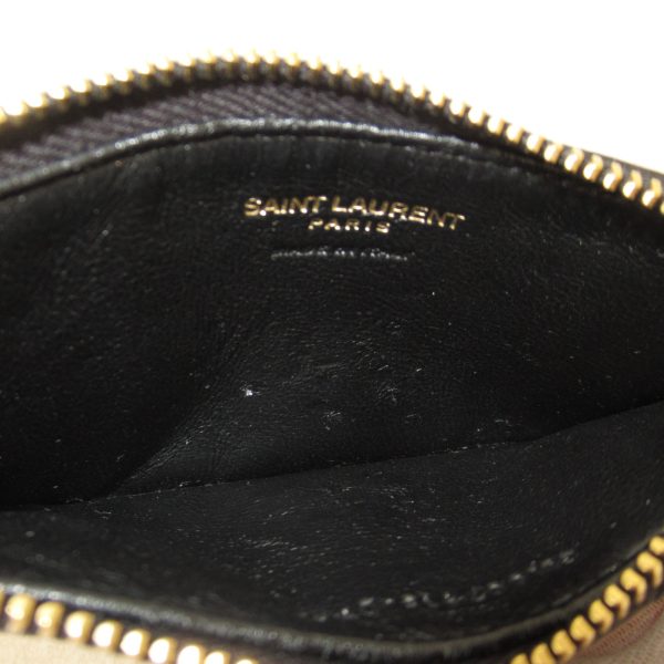 2118800090546 6 Yves Saint Laurent Coin Purse in Leather Black