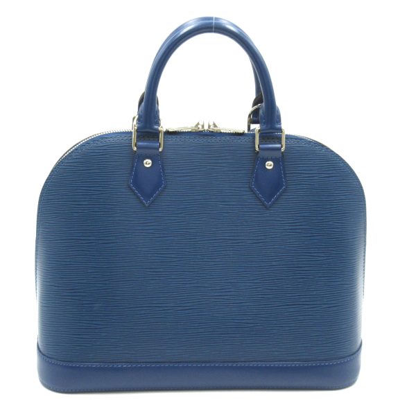 2118800095091 2 Louis Vuitton Alma Handbag Leather Blue