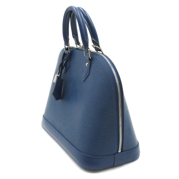 2118800095091 3 Louis Vuitton Alma Handbag Leather Blue