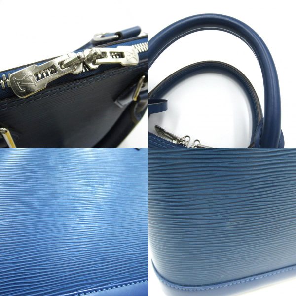 2118800095091 9c Louis Vuitton Alma Handbag Leather Blue