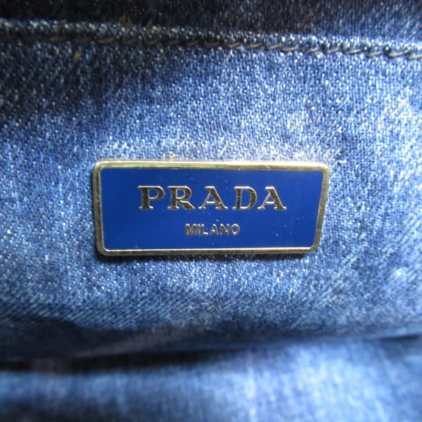 2118800095107 11 Prada Kanapa Tote Bag in Denim Blue Series Blue