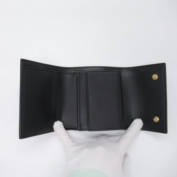 2118900032842 6 Celine Trifold Wallet Calf Black