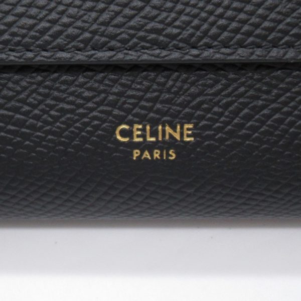 2118900032842 7 Celine Trifold Wallet Calf Black