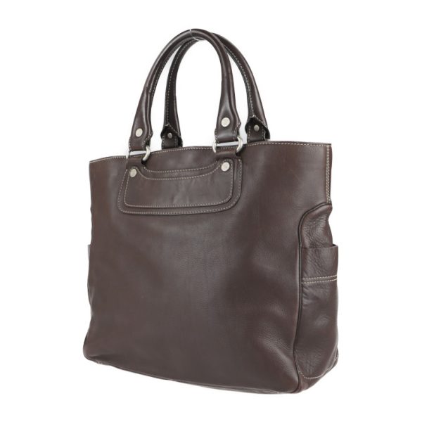 2119053007326 2 Celine Boogie Bag Leather Tote Bag Dark Brown