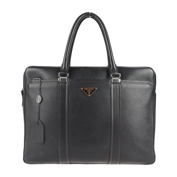 2119053007330 1 Prada Leather Business Bag Black