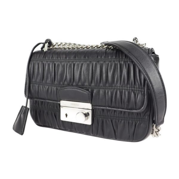 2119053007336 2 Prada Leather Shoulder Bag Black