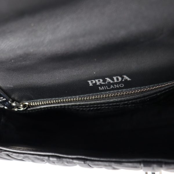 2119053007336 9 Prada Leather Shoulder Bag Black