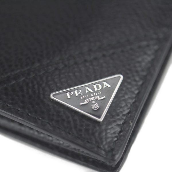 2119053007346 6 Prada Leather Long Wallet Black