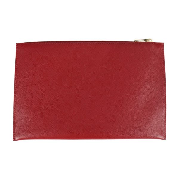 2119083007237 2 Prada Saffiano Leather Clutch Bag Red