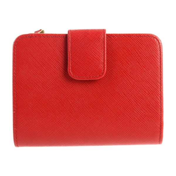 2119093008320 3 Prada Saffiano Leather Bifold Wallet Red