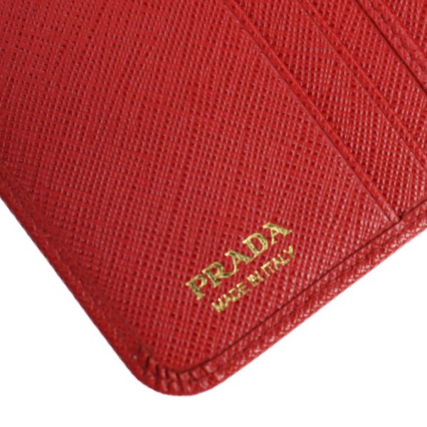 2119093008320 7 Prada Saffiano Leather Bifold Wallet Red