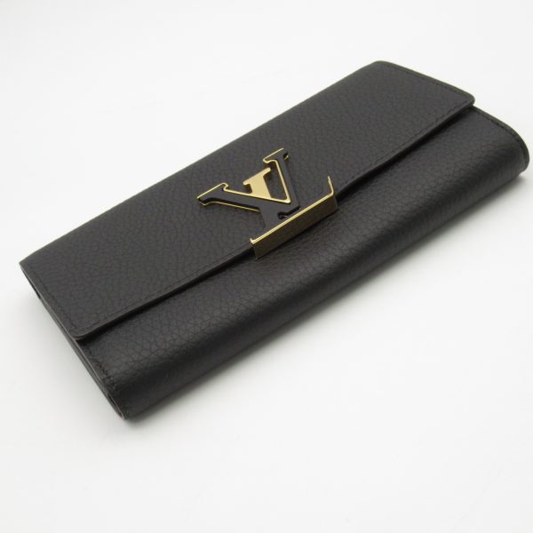 2119900008189 3 Louis Vuitton Capucines Bifold Long Wallet Black