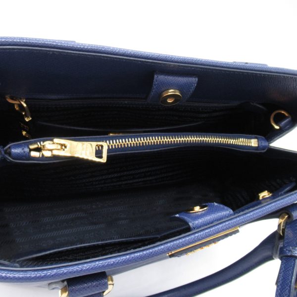 2119900009582 2 Prada 2way Handbag Saffiano Leather Shoulder Blue