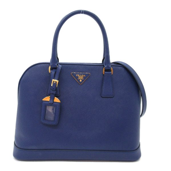 2119900009582 3 Prada 2way Handbag Saffiano Leather Shoulder Blue