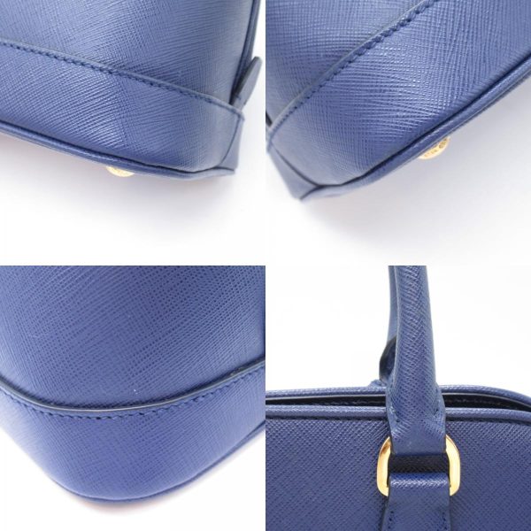 2119900009582 7c Prada 2way Handbag Saffiano Leather Shoulder Blue