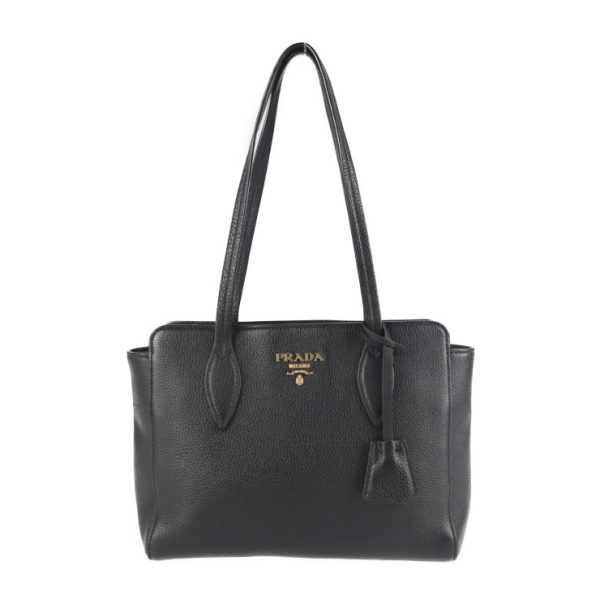 2120063008407 1 Prada Leather Tote Bag Black