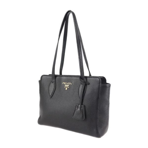 2120063008407 2 Prada Leather Tote Bag Black