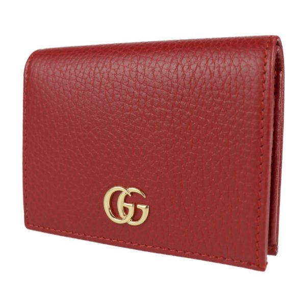 2120103002222 2 GUCCI GG Marmont Bifold Wallet Leather Red