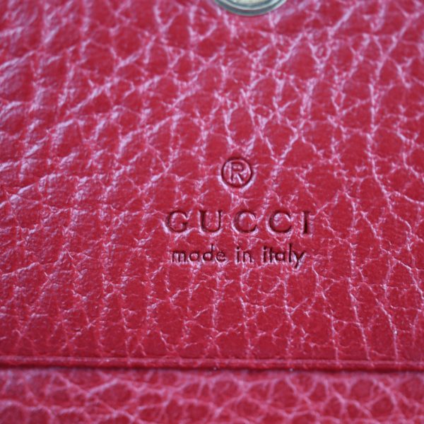 2120103002222 9 GUCCI GG Marmont Bifold Wallet Leather Red