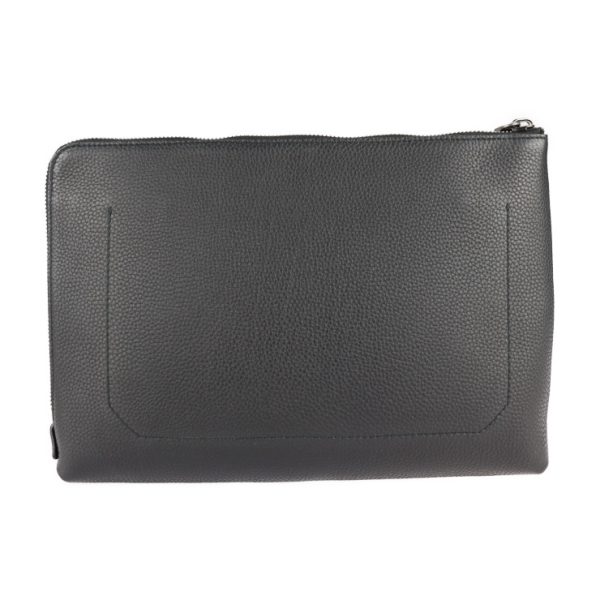 2120123008215 3 Salvatore Ferragamo Leather Clutch Bag Black