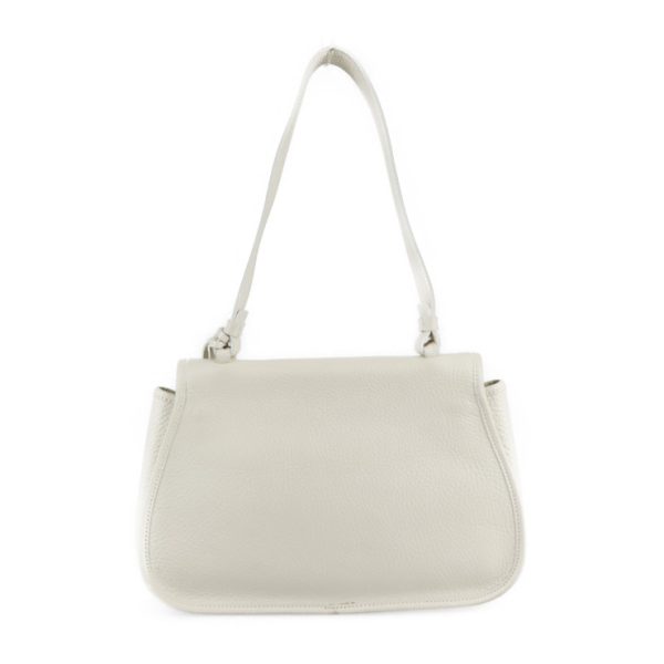 2120123008217 3 Salvatore Ferragamo Gancini Leather Handbag White