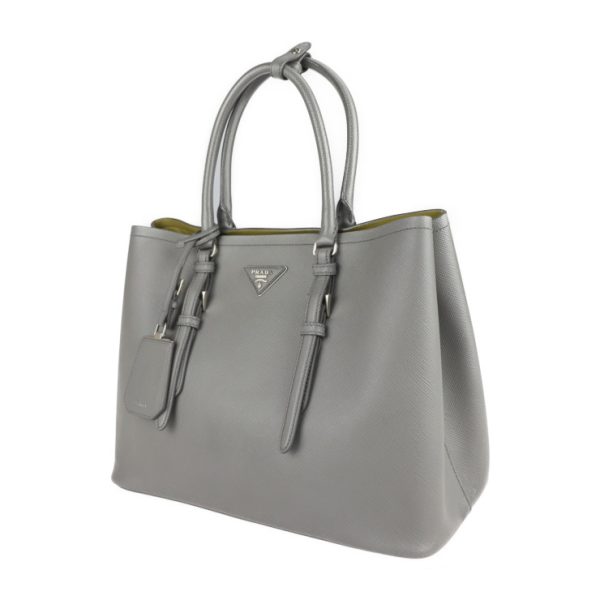 2120123008221 2 Prada Saffiano Leather Handbag Gray