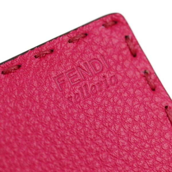 2120123008236 7 Fendi Selleria Leather Card Holder Fuchsia