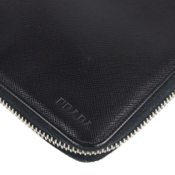 2121033008456 7 Prada Saffiano Leather Wallet Black