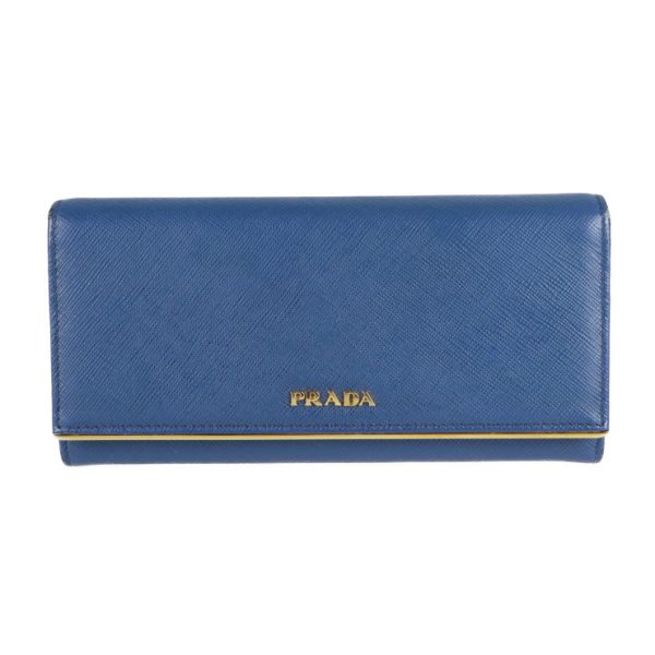 2121033008479 1 Prada Leather Long Wallet Blue