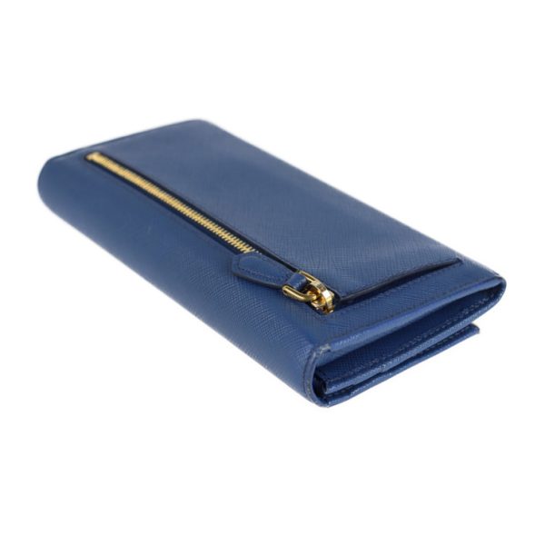 2121033008479 5 Prada Leather Long Wallet Blue