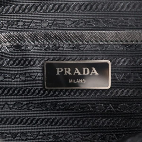 2121043002402 11 Prada Nylon Leather Shoulder Bag Nero