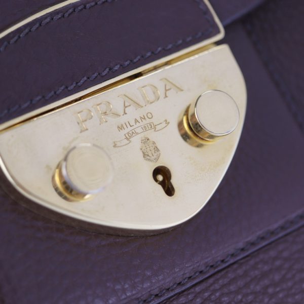 2121073002250 7 Prada Leather Handbag Bruciato