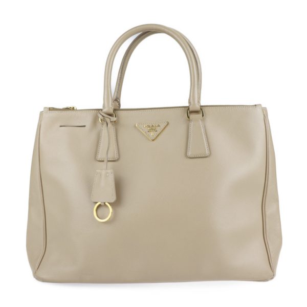 2121103007246 1 Prada Saffiano Leather Tote Bag Beige