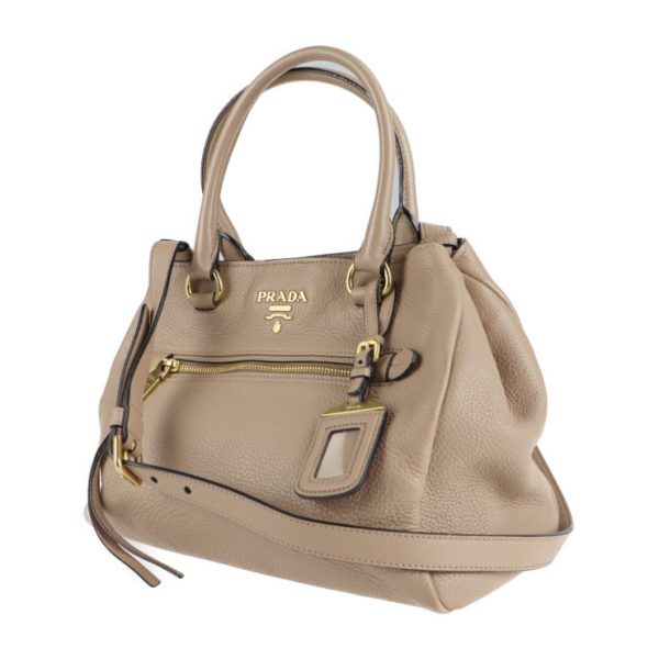 2122043007439 2 Prada Leather Handbag Cammeo