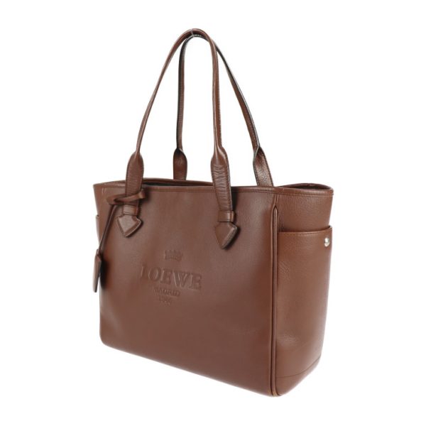 2122073007282 2 Loewe Heritage Leather Tote Bag Brown