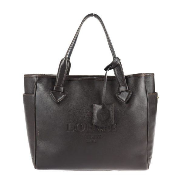 2122073007283 1 Loewe Heritage Leather Tote Bag Dark Brown