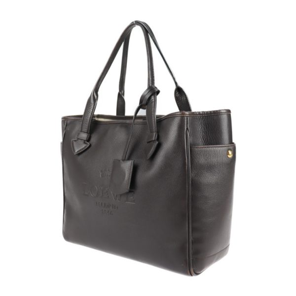 2122073007283 2 Loewe Heritage Leather Tote Bag Dark Brown