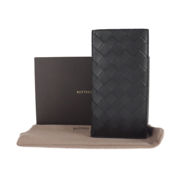 2122073007303 10 Bottega Veneta Intrecciato Leather Bifold Wallet Black