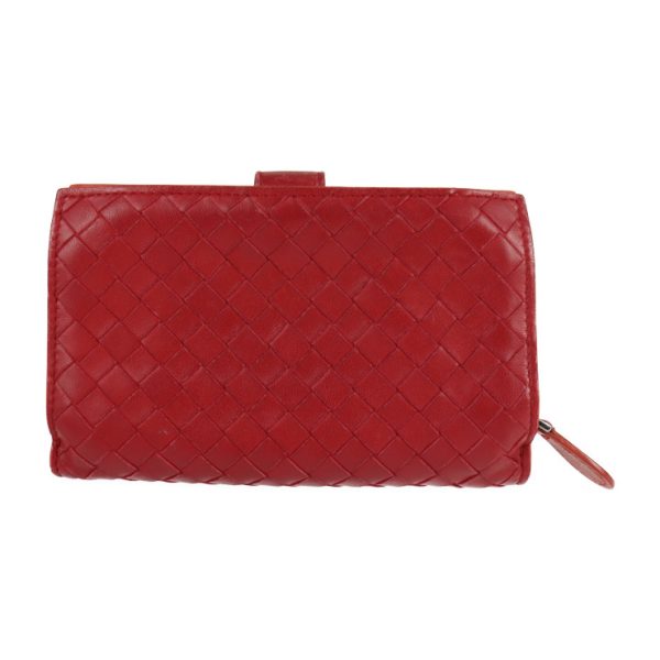 2122073007316 3 Bottega Veneta Intrecciato Leather Bifold Wallet Red