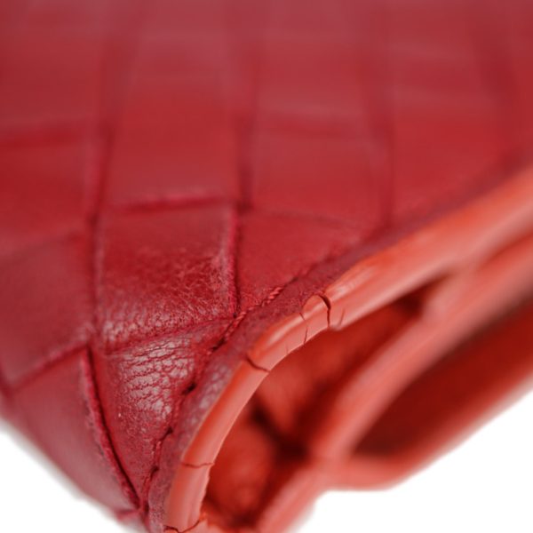 2122073007316 7 Bottega Veneta Intrecciato Leather Bifold Wallet Red