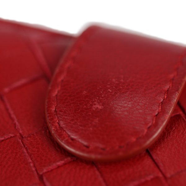 2122073007316 9 Bottega Veneta Intrecciato Leather Bifold Wallet Red