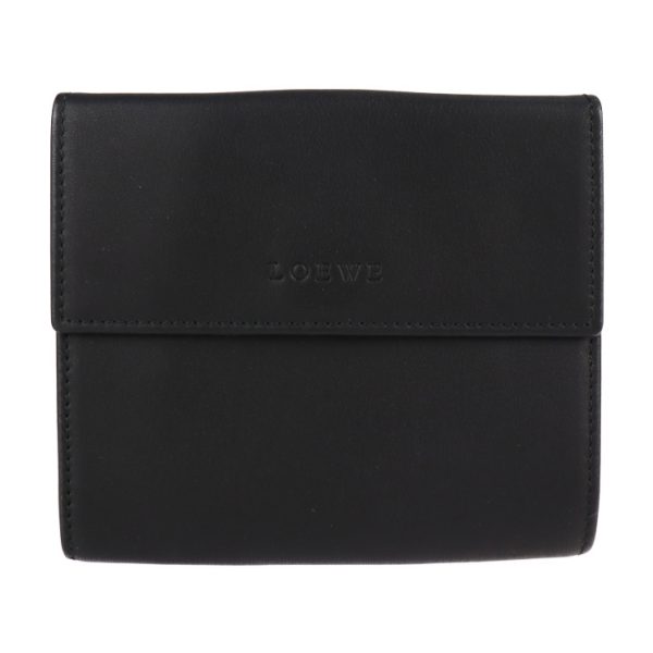 2122073007319 1 Loewe Leather Bifold Wallet Black