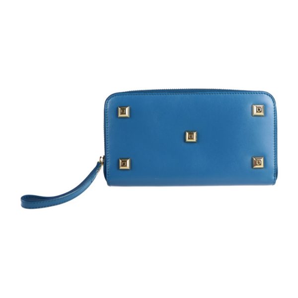 2123053008393 1 Salvatore Ferragamo Gancini Leather Long Wallet Blue