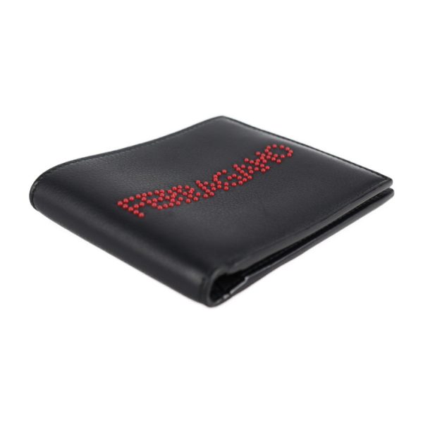 2123053008415 4 Salvatore Ferragamo Bifold Wallet Leather Black Red