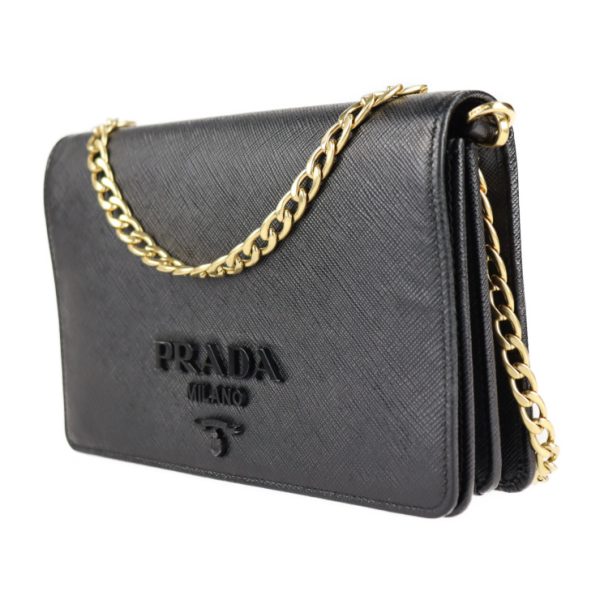 2123083008321 2 Prada Saffiano Lux Leather Clutch Bag Black