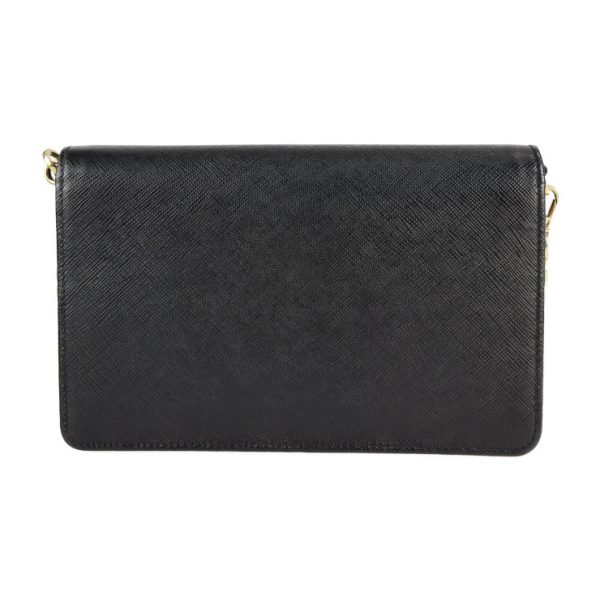 2123083008321 3 Prada Saffiano Lux Leather Clutch Bag Black